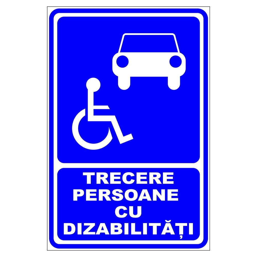Placuta parcare, trecere persoane cu dizabilitati, Sigtra, 200x300 mm, otel galvanizat, 0.5 mm