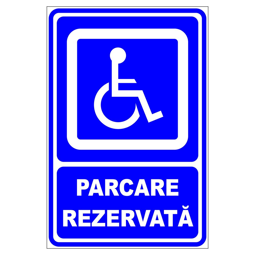 Placuta parcare, parcare rezervata persoanelor cu dizabilitati, Sigtra, 300x400 mm, aluminiu, 0.5 mm