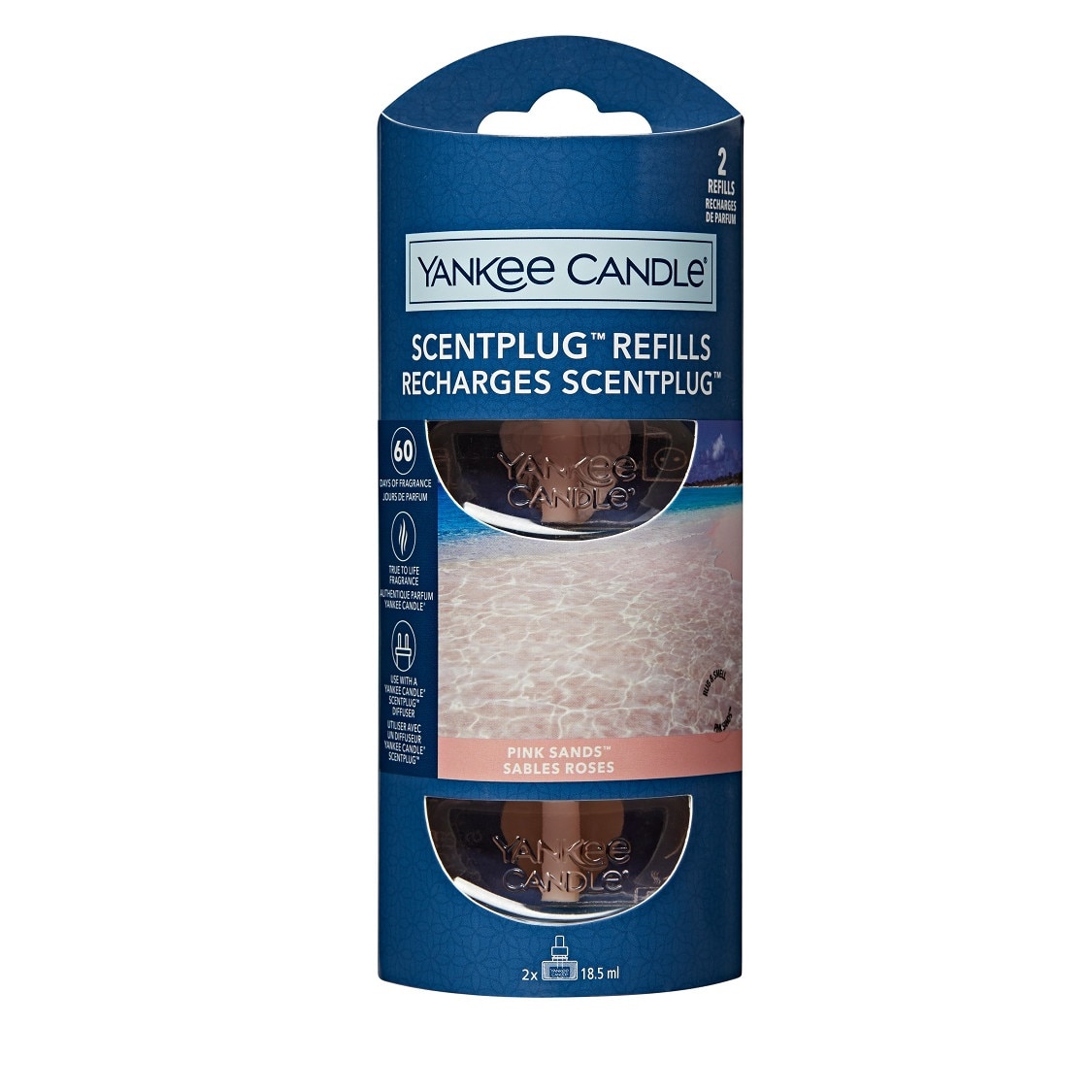 Set 2 rezerve Pink Sands, Yankee Candle, pentru aparat electric de parfumarea locuintei