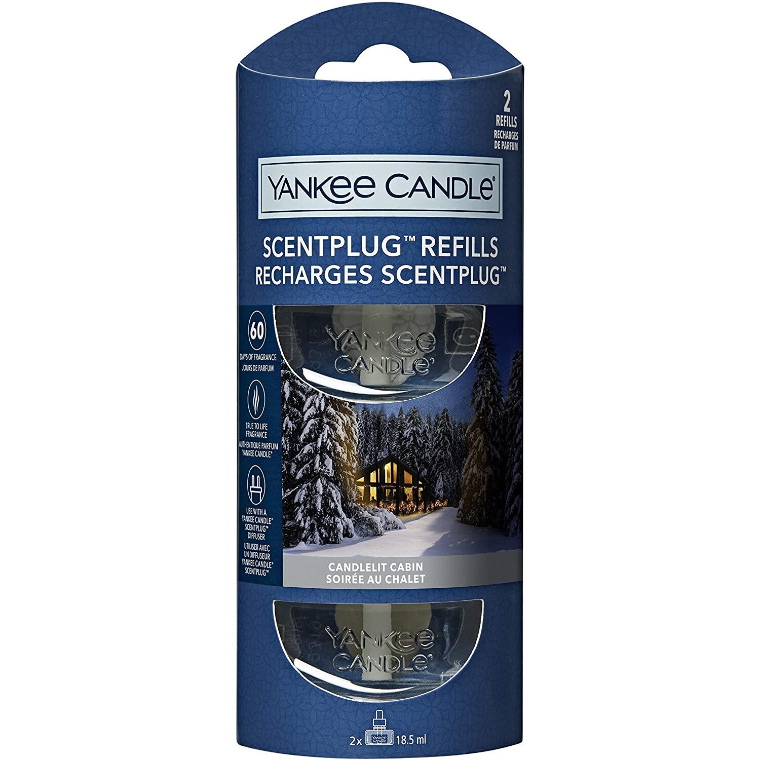 Set 2 rezerve Candlelit Cabin, Yankee Candle, pentru aparat electric de parfumarea locuintei