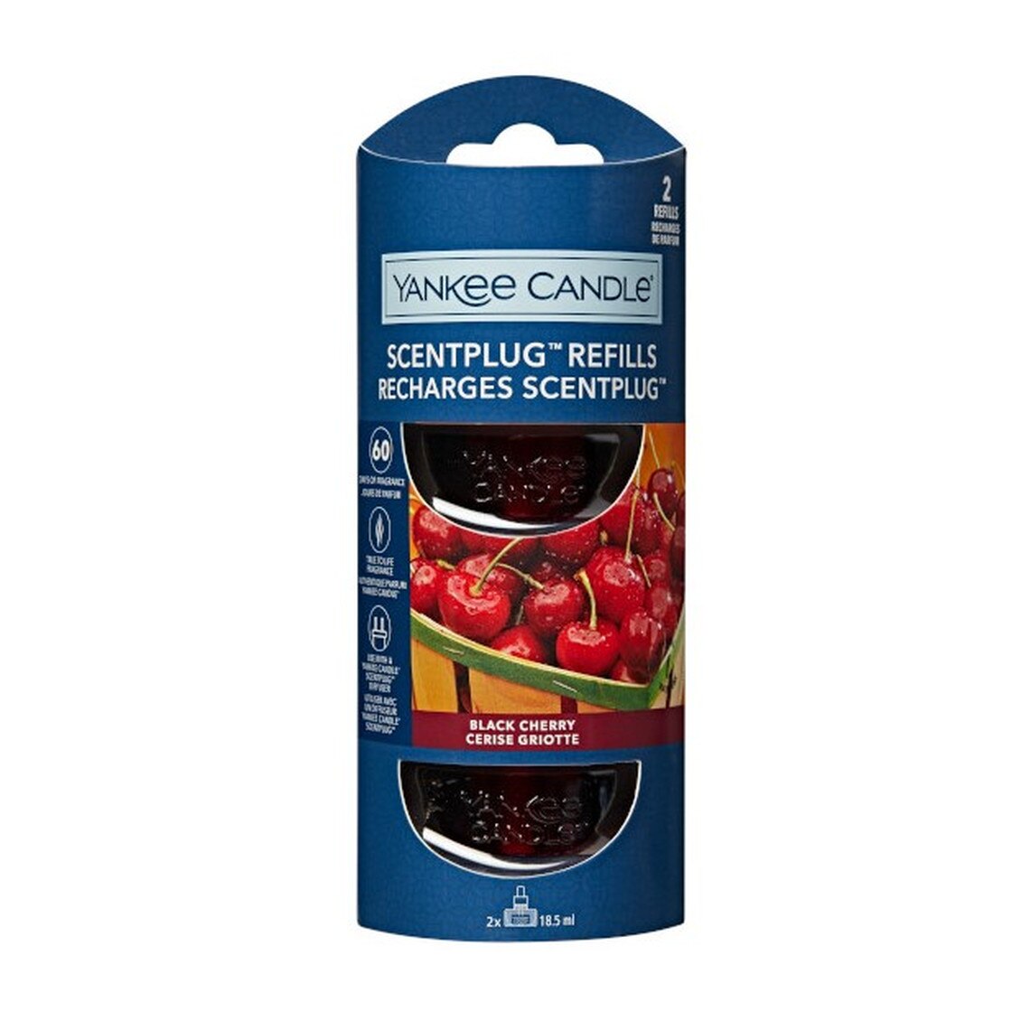 Set 2 rezerve Black Cherry, Yankee Candle, pentru aparat electric de parfumarea locuintei