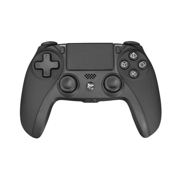 Gamepad, White Shark, Armageddon, cu fir si bluetooth, cablu 1.2m, PC/PS4, Negru