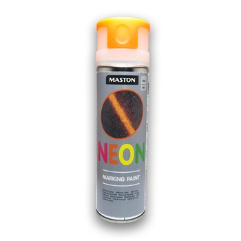 Vopsea auto spray NEON pentru marcaj Maston, culoare portocaliu, 500 ml Vopsea auto spray NEON pentru marcaj Maston, culoare portocaliu, 500 ml