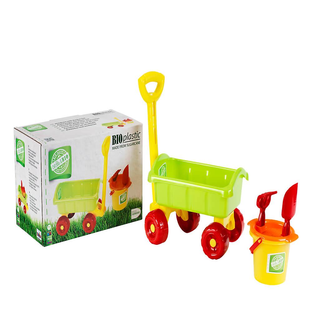 Set carucior Klein BIO cu galetusa si unelte pentru nisip