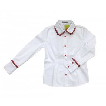 Camasa Viki maneca lunga, Alb/Rosu Camasa Viki maneca lunga, Alb/Rosu