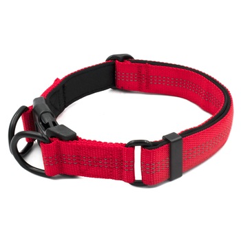 Zgarda de forta cu 2 inele,reglabila 43cm-60cm x 2,5cm latime, Rosie, Heavy Duty SK9 Zgarda de forta cu 2 inele,reglabila 43cm-60cm x 2,5cm latime, Rosie, Heavy Duty SK9