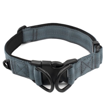 Zgarda de forta cu 2 inele,reglabila 43cm-60cm x 2,5cm latime, Albastru , Heavy Duty SK9 Zgarda de forta cu 2 inele,reglabila 43cm-60cm x 2,5cm latime, Albastru , Heavy Duty SK9