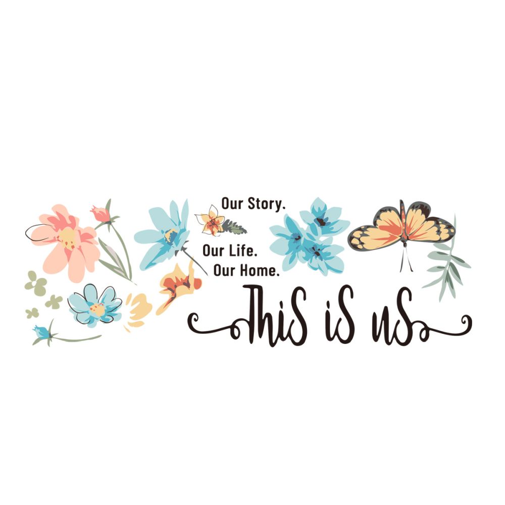Sticker decorativ - This Is Us- 30x70 cm, multicolor