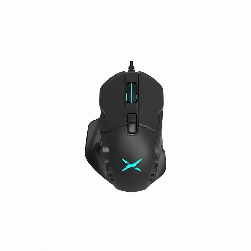 Mouse gaming Delux M629BU cu fir, 16000 DPI, Iluminat, 7 Butoane programabile, Negru