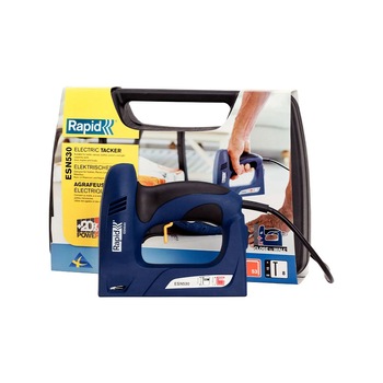 Capsator electric Rapid ESN530 pentru capse si cuie kit cu servieta, tapiterie, capsare aproape de perete, magazie duala, capse 53/6-14mm, cuie 8/15mm 5000129 Capsator electric Rapid ESN530 pentru capse si cuie kit cu servieta, tapiterie, capsare aproape de perete, magazie duala, capse 53/6-14mm, cuie 8/15mm 5000129