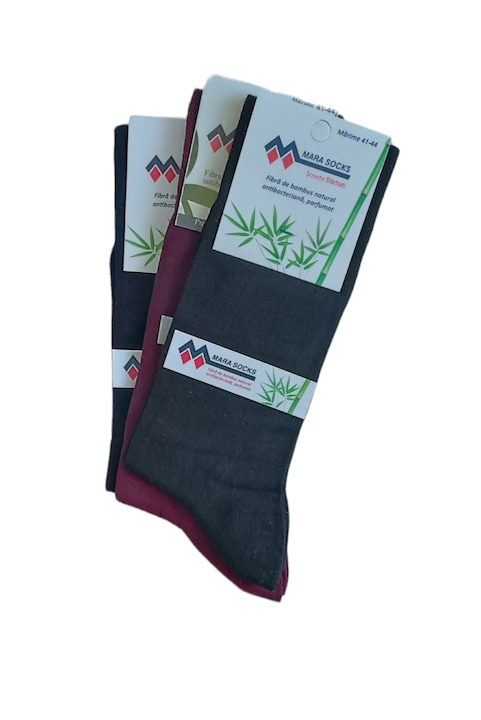 Set 6 perechi sosete lungi, barbati, bambus, multicolor, 41-44EU