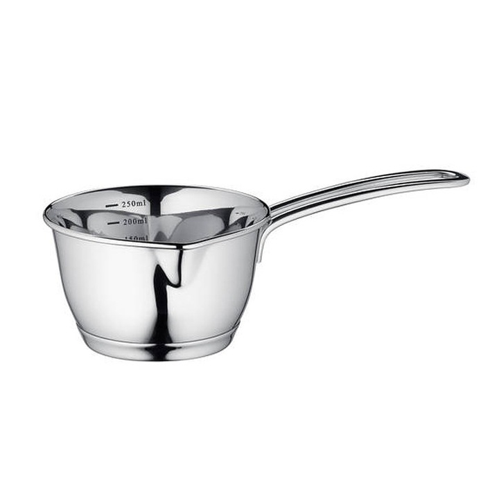 Cratita otel inoxidabil, 0,25 l, Gura de scurgere, Argintiu