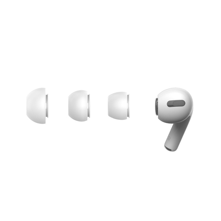 Комплект от 4 силиконови тапи за уши AirPods Pro - черни, XS
