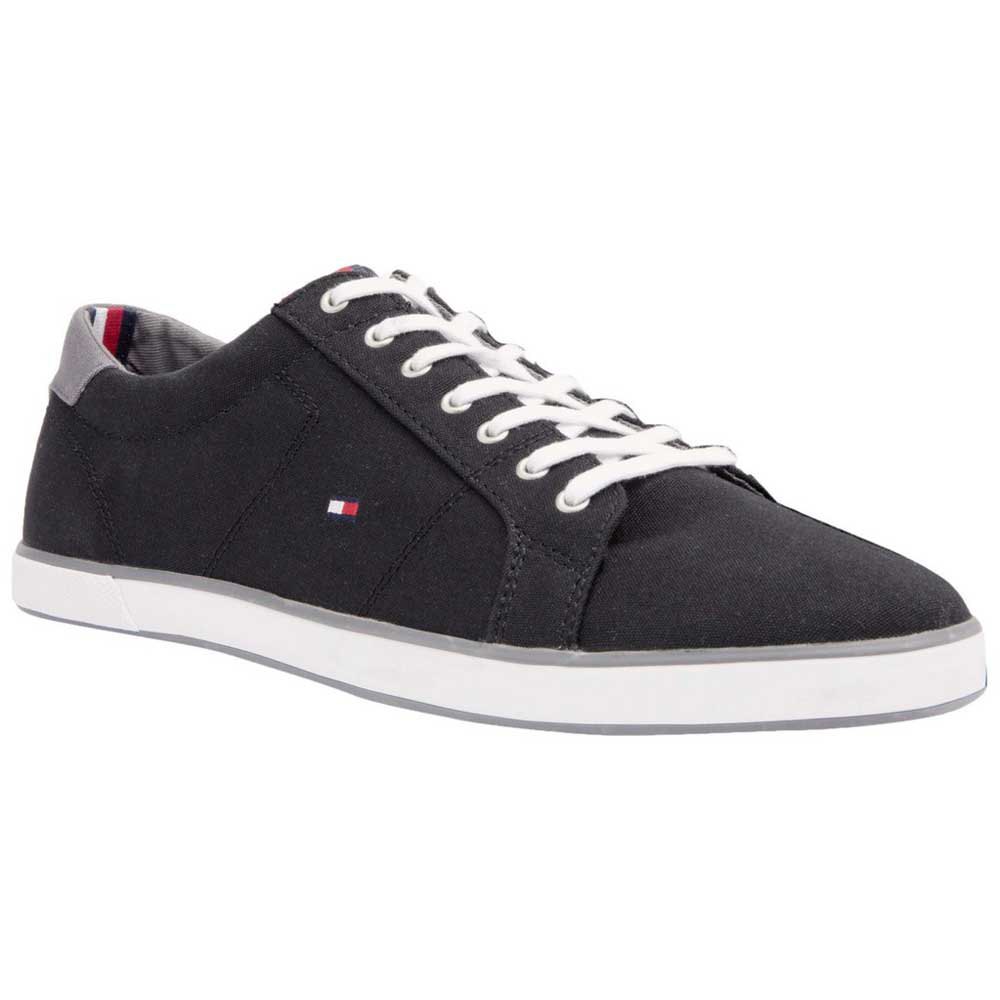 Tenisi, Tommy Hilfiger Canvas Lace Up, Negru, Negru