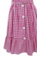 ambar studio, Rochie midi cu model gingham si guler supradimensionat Luna, Alb/Roz