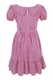 ambar studio, Rochie midi cu model gingham si guler supradimensionat Luna, Alb/Roz