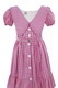 ambar studio, Rochie midi cu model gingham si guler supradimensionat Luna, Alb/Roz