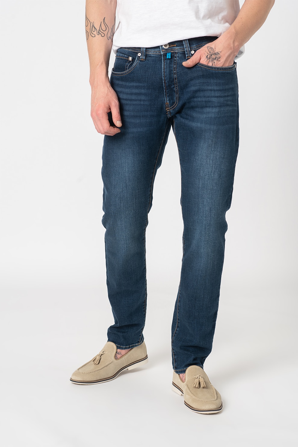 Pierre Cardin, Blugi slim fit, Albastru