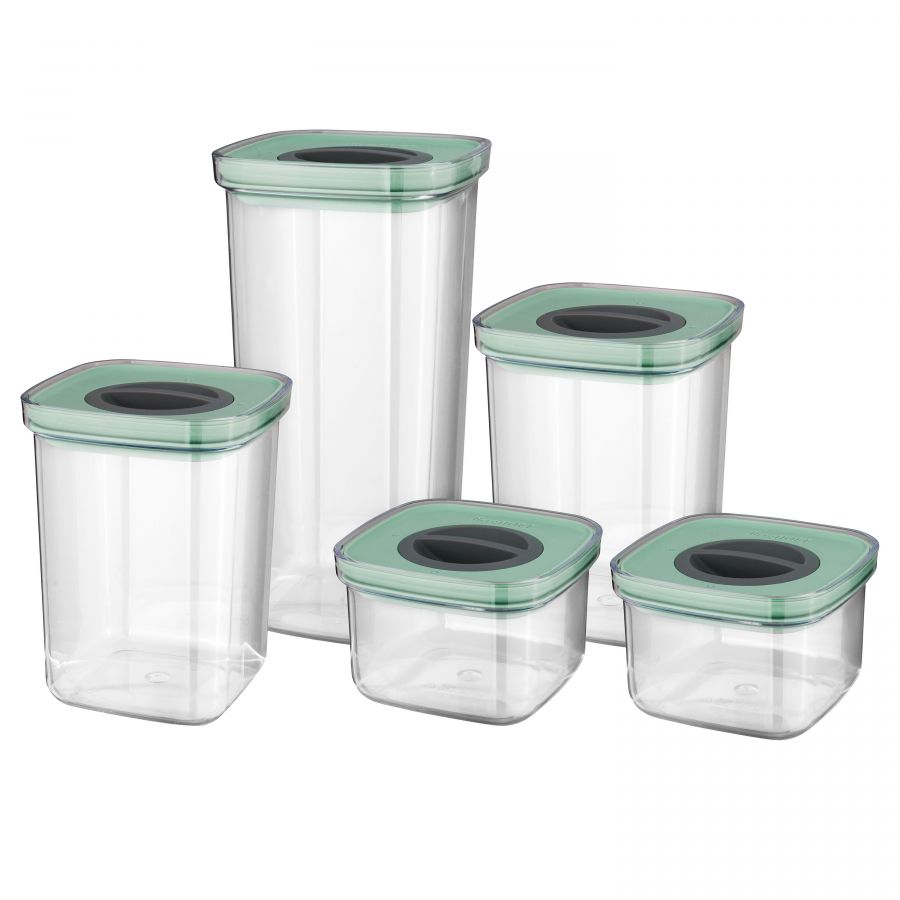 Set recipiente depozitare alimente BergHOFF-Leo, polipropilena, transparent/verde