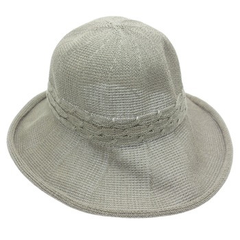 Palarie de soare, Dama, Buticcochet, din in, Gri - PAL311 Palarie de soare, Dama, Buticcochet, din in, Gri - PAL311