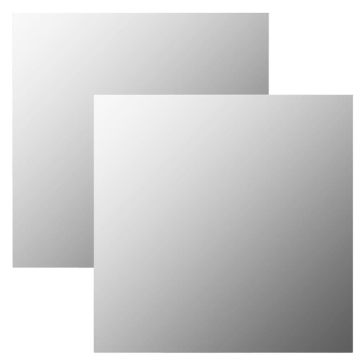 Стенни огледала vidaXL, 2 бр, 40x40 см, квадратни, стъкло, 1.58 Kg