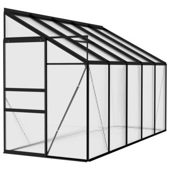 Sera de gradina, vidaXL, Aluminiu-placi policarbonat, 6.23 m³, 128 x 308 x 124/192 cm, Antracit Sera de gradina, vidaXL, Aluminiu-placi policarbonat, 6.23 m³, 128 x 308 x 124/192 cm, Antracit