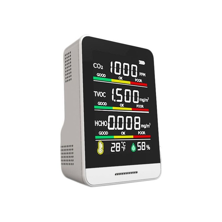 Monitor de control al calitatii aerului, SMARTCN, alb