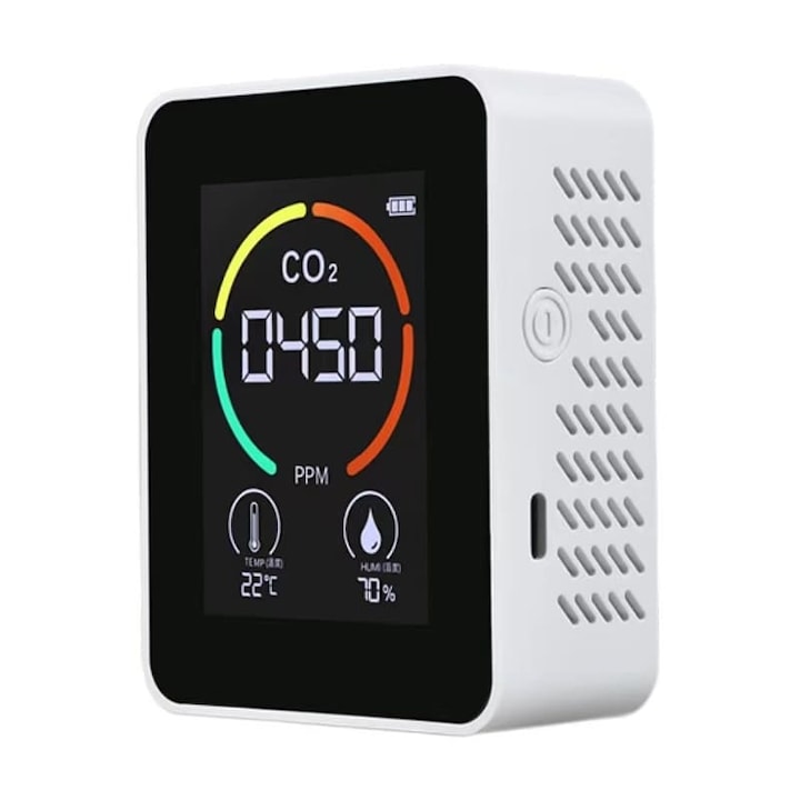 Монитор за контрол на качеството на въздуха SMARTCN BC127, Бял