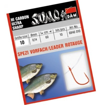 Carlige Legate No.6 10cm 0.12mm Braid Feeder Leader Method Push Stop Carlige Legate No.6 10cm 0.12mm Braid Feeder Leader Method Push Stop