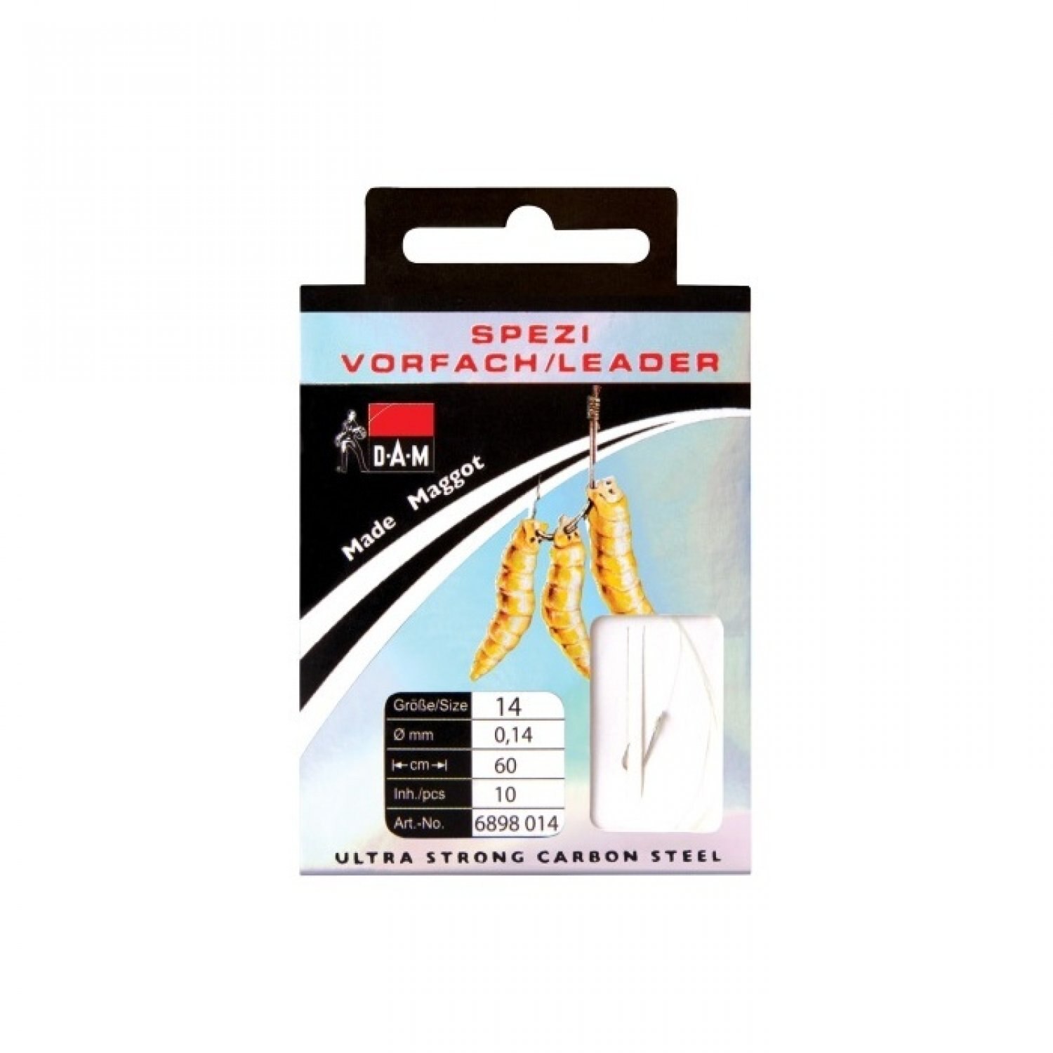 Carlige Legate No.12 30cm 0.18mm Feeder Leader Waggler/Feeder