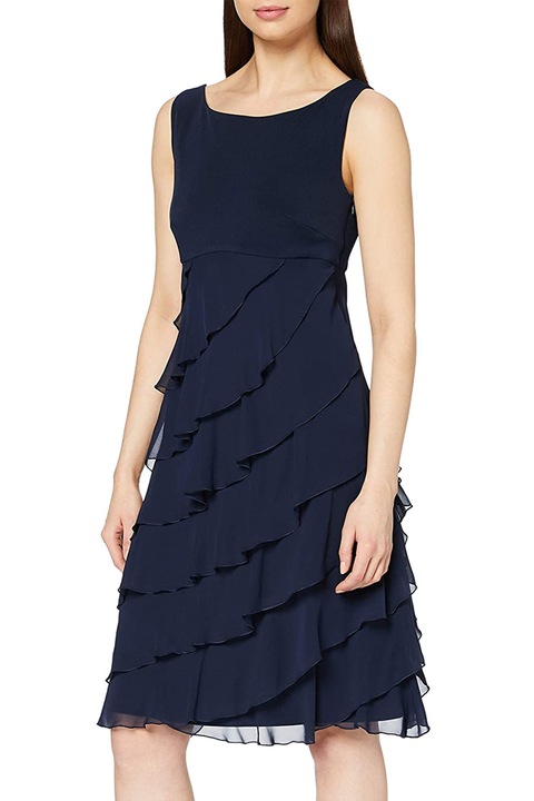 Rochie dama, Swing, Poliester, Fara maneci, Bleumarin, 40/L