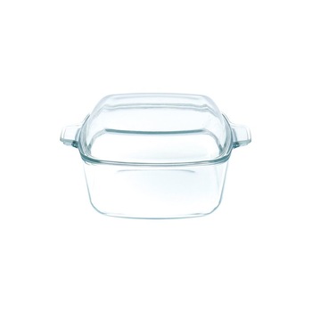 Caserola termorezistent, Elekom, Sticla termorezistenta, Transparent, 1500 ml Caserola termorezistent, Elekom, Sticla termorezistenta, Transparent, 1500 ml
