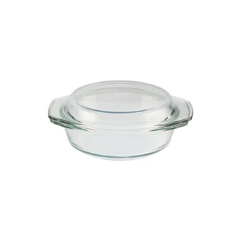 Caserola termorezistent, Elekom, Sticla termorezistenta, Transparent, 2500 ml Caserola termorezistent, Elekom, Sticla termorezistenta, Transparent, 2500 ml