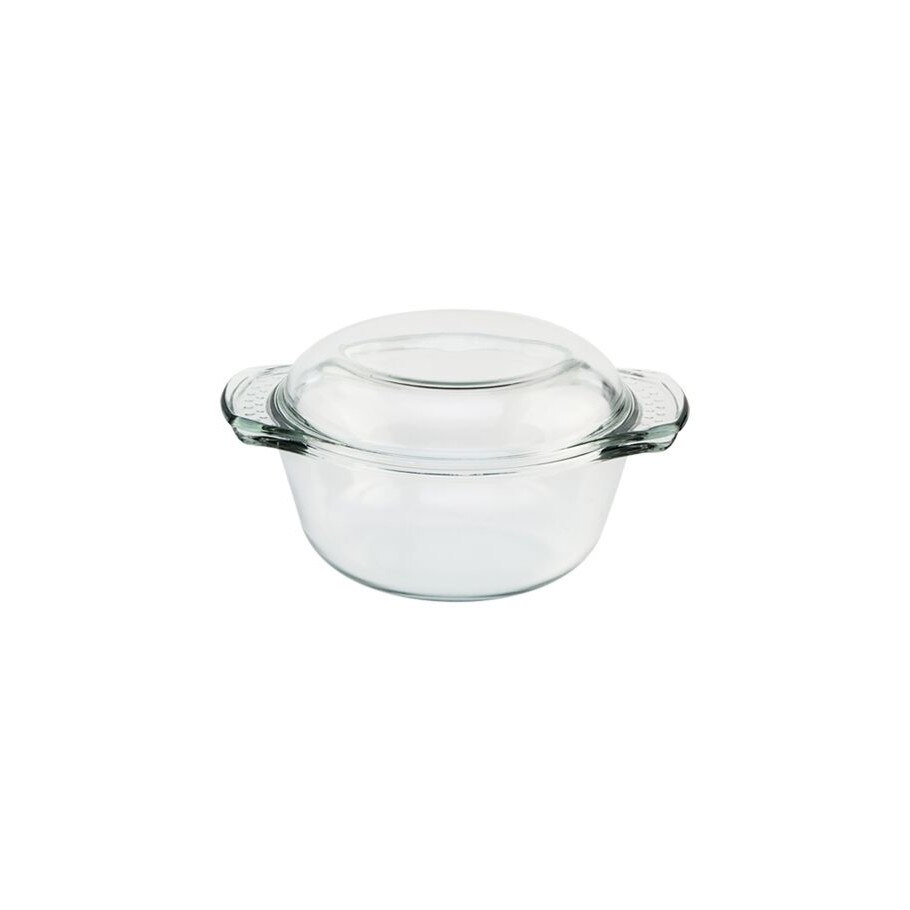 Caserola termorezistent, Elekom, Sticla termorezistenta, Transparent, 1400 ml