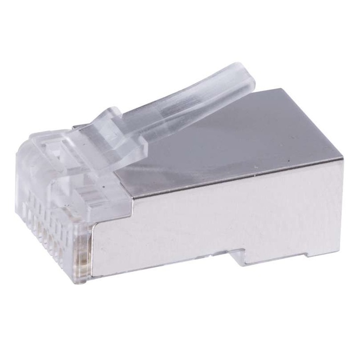Екраниран щепсел RJ45 FTP cat 5E, 8P8C, Emos