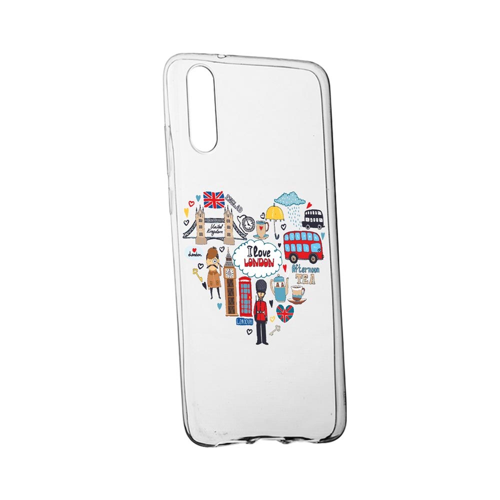Husa Silicon Compatibila Cu Samsung Galaxy A7 2018, I Love London, rezistenta la uzura, anti-alunecare, 732