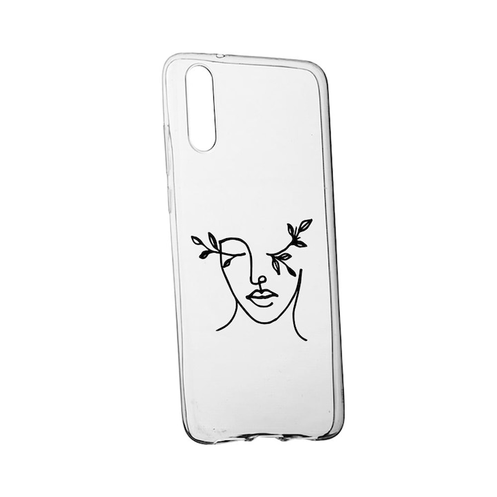 Husa Silicon Compatibila Cu Samsung Galaxy A70 / Galaxy A70S, Woman Abstract, rezistenta la uzura, anti-alunecare, 736