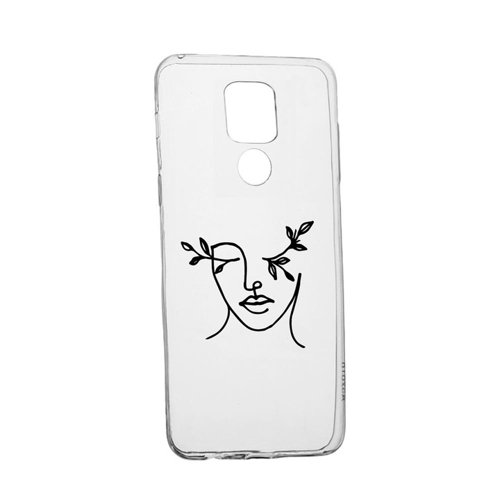 Husa Silicon Compatibila Cu Xiaomi Redmi Note 9, Woman Abstract, rezistenta la uzura, anti-alunecare, 736