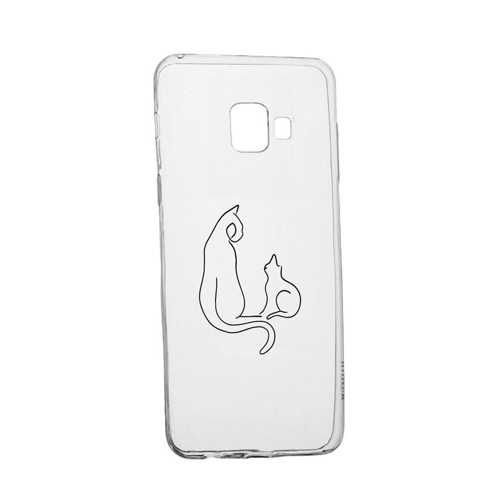 Husa Silicon Compatibila Cu Samsung Galaxy A3 2017, Abstract Cat, rezistenta la uzura, anti-alunecare, 738