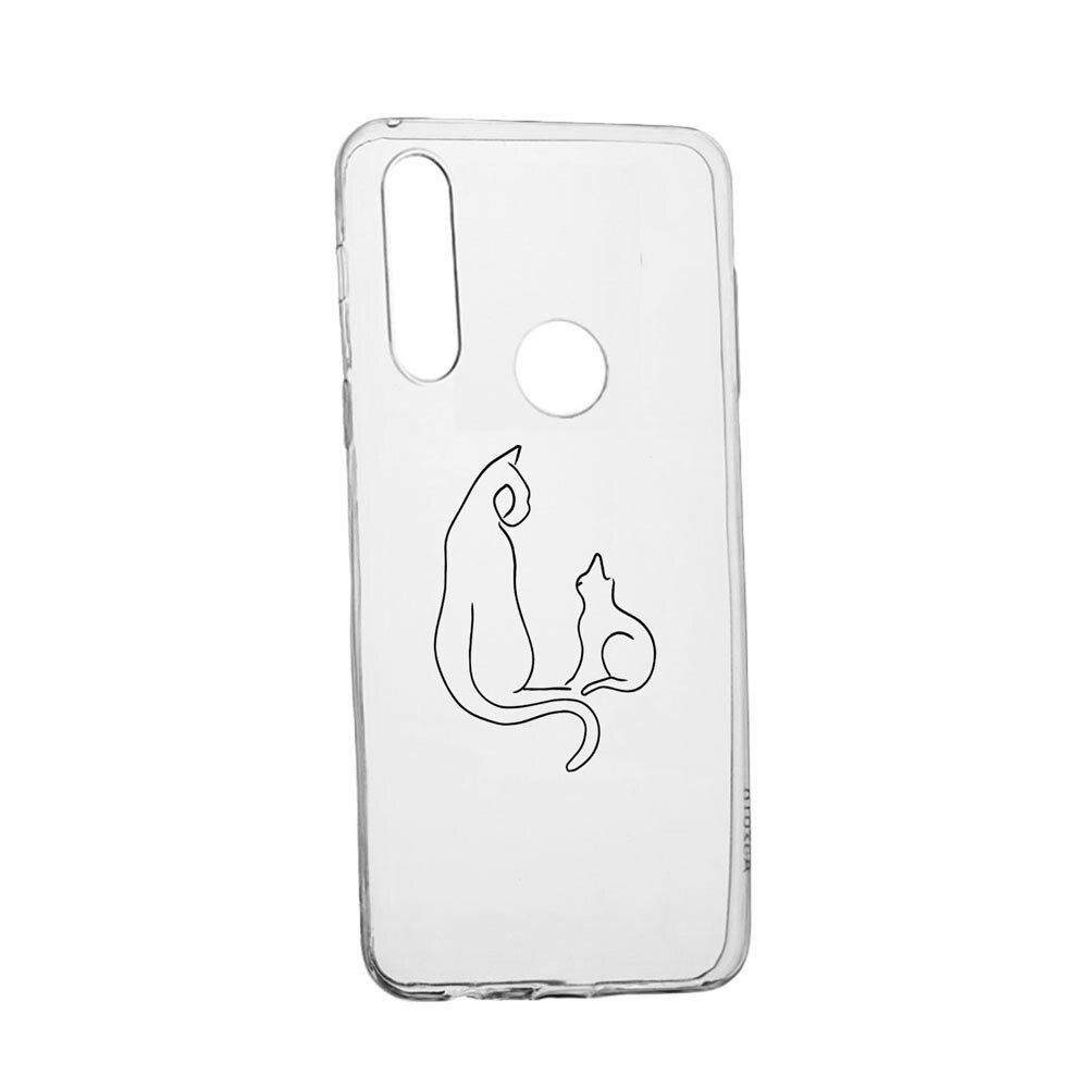 Husa Silicon Compatibila Cu Huawei P30 Lite, Abstract Cat, rezistenta la uzura, anti-alunecare, 738