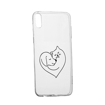 Husa Silicon Compatibila Cu Xiaomi Redmi 7A, Dog And Cat Love, rezistenta la uzura, anti-alunecare, 739 Husa Silicon Compatibila Cu Xiaomi Redmi 7A, Dog And Cat Love, rezistenta la uzura, anti-alunecare, 739