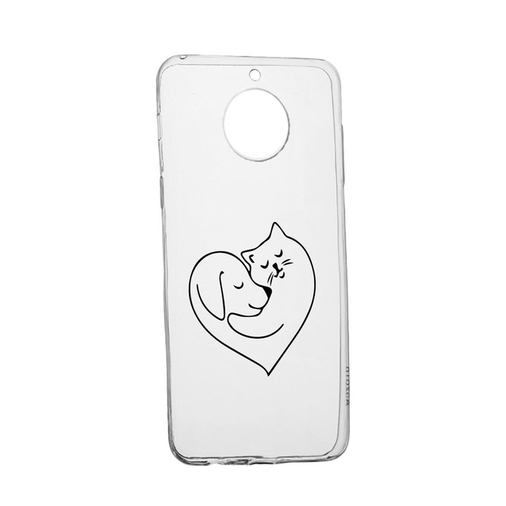 Husa Silicon Compatibila Cu Xiaomi Redmi Note 9 Pro 5G, Dog And Cat Love, rezistenta la uzura, anti-alunecare, 739