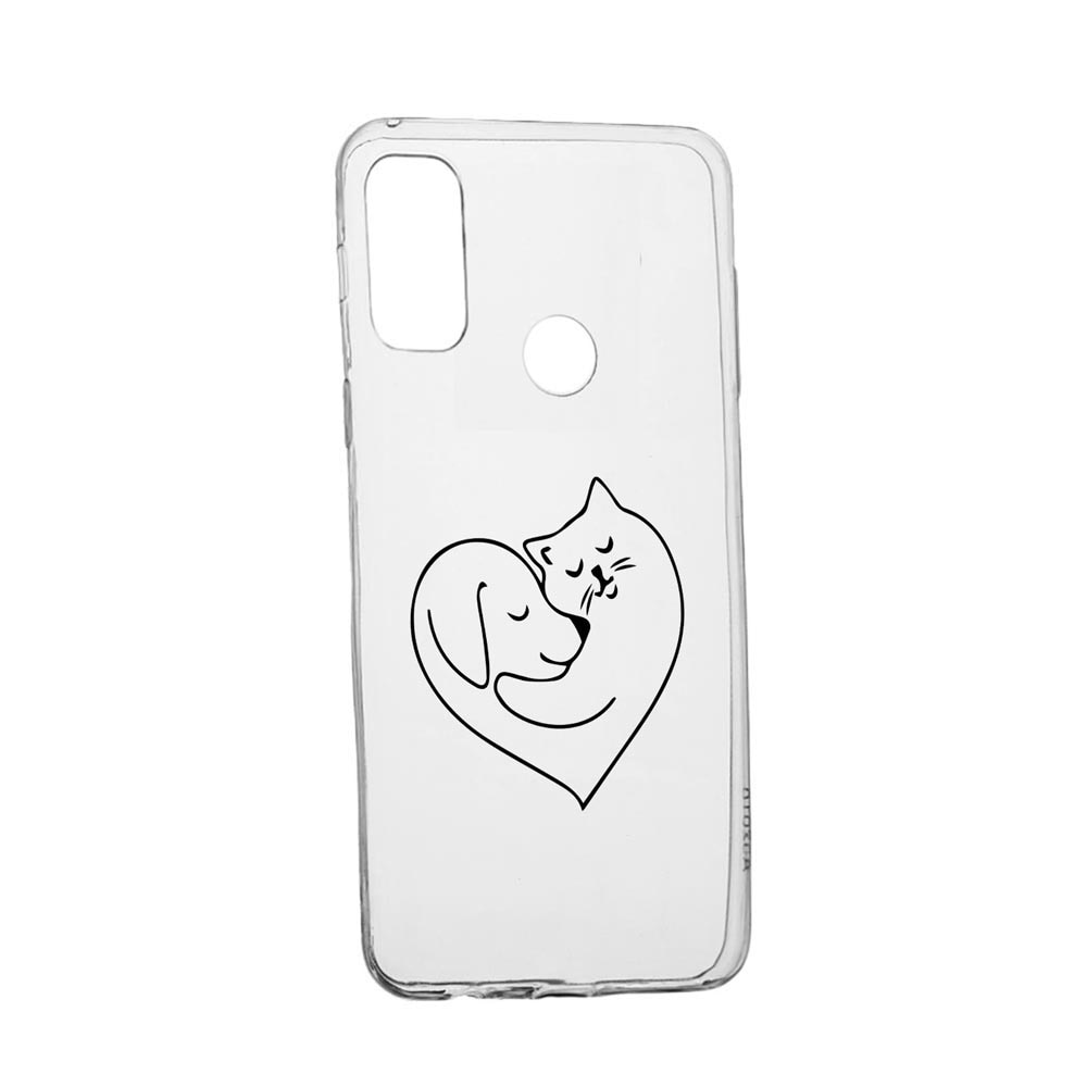 Husa Silicon Compatibila Cu Motorola Moto G10 / Moto G30 / Moto 10 Power, Dog And Cat Love, rezistenta la uzura, anti-alunecare, 739
