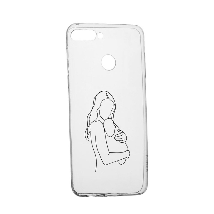 Husa Silicon Compatibila Cu Huawei Y7 Prime 2018 / Y7 2018, Mother Love, rezistenta la uzura, anti-alunecare, 747