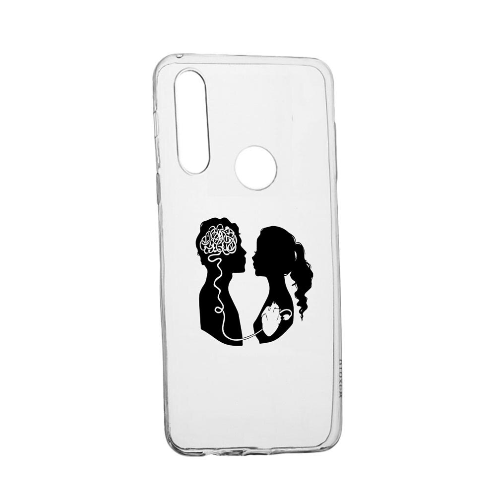 Husa Silicon Compatibila Cu Motorola Moto E7 Power, Love With Brain, rezistenta la uzura, anti-alunecare, 748