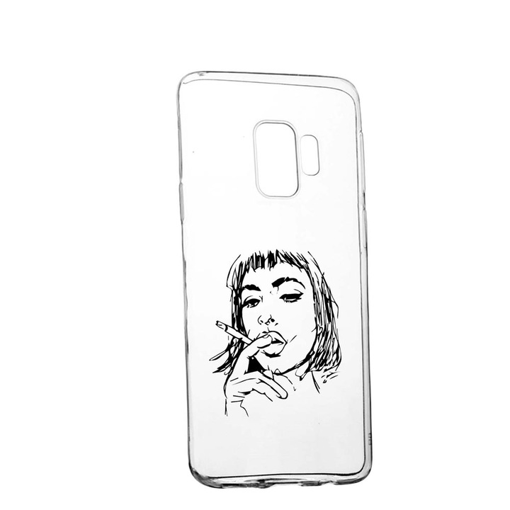 Szilikon tok Xiaomi Redmi Note 8 Pro-hoz, Dohányzó nő, kopásálló, csúszásgátló, 749