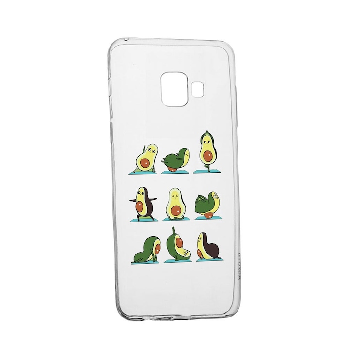 Husa Silicon Compatibila Cu Samsung Galaxy J4 Plus 2018, Avocado Yoga, rezistenta la uzura, anti-alunecare, 752