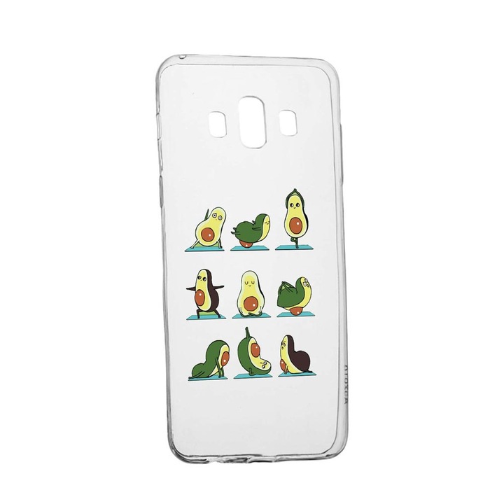 Husa Silicon Compatibila Cu Samsung Galaxy J6 Plus 2018, Avocado Yoga, rezistenta la uzura, anti-alunecare, 752