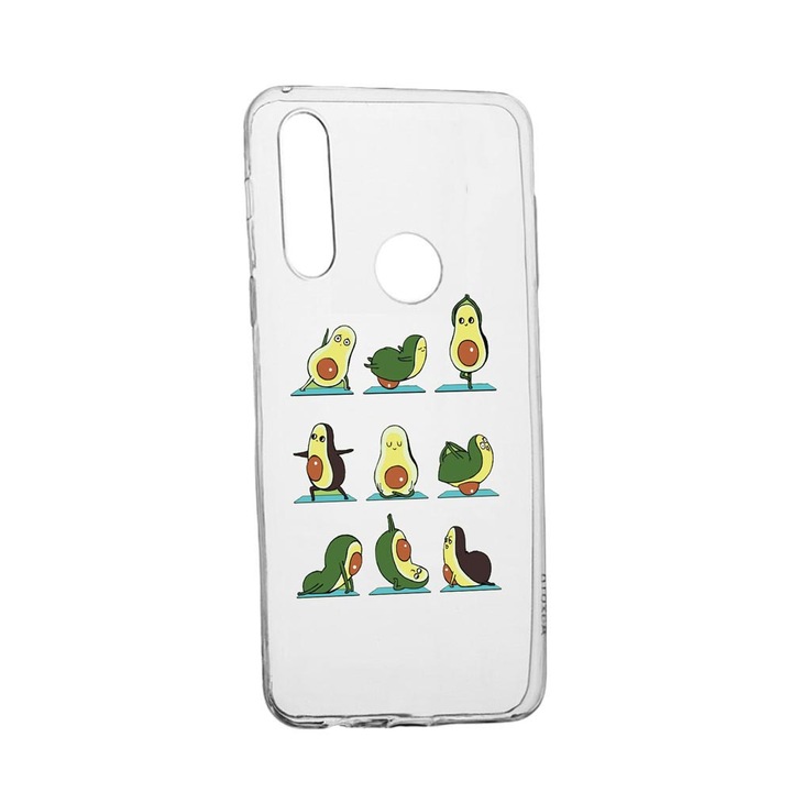 Husa Silicon Compatibila Cu Huawei Y7p, Avocado Yoga, rezistenta la uzura, anti-alunecare, 752