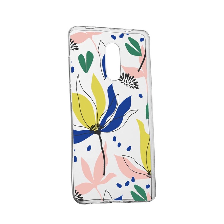 Husa Silicon Compatibila Cu Nokia 2.4, Flowers Pattern, rezistenta la uzura, anti-alunecare, 754